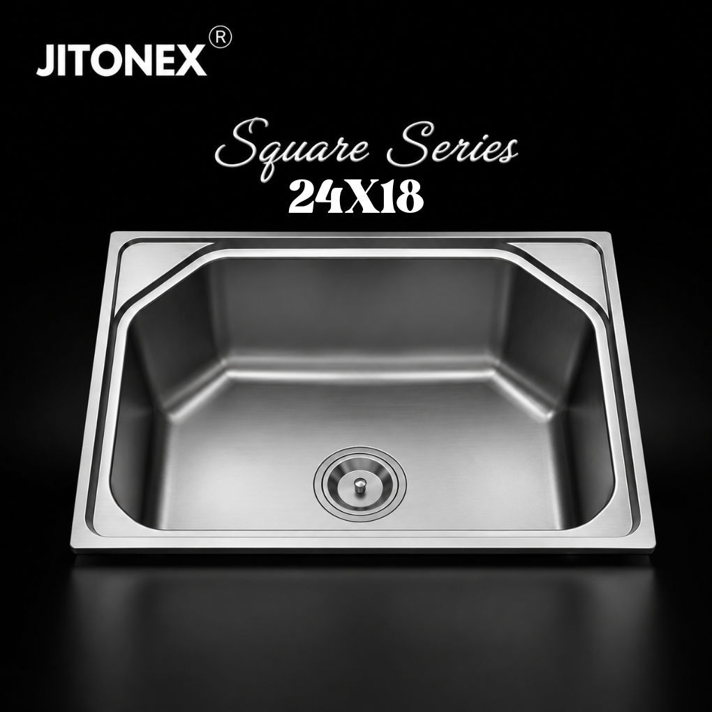 Jitonex Machine Made Square Kitchen Sink